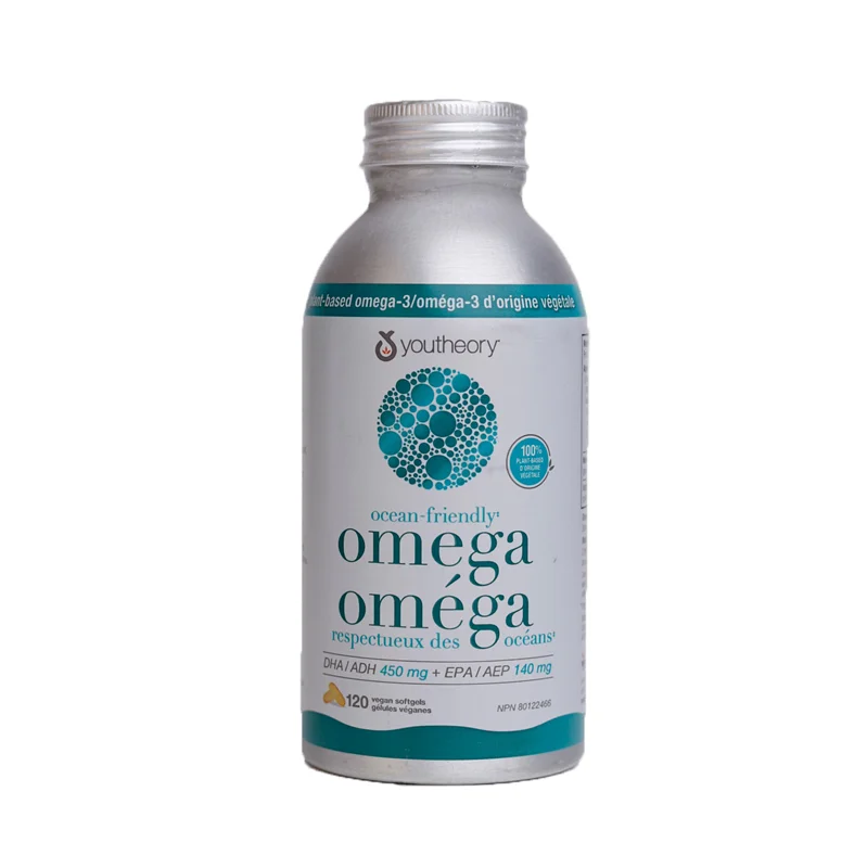 سافت ژل گیاهی دوستدار اقیانوس امگا 3 Youtheory Ultra Omega (120 عددی)