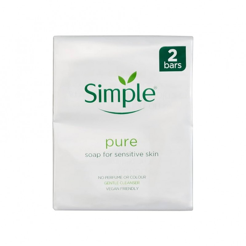 صابون بدون بو و الکل Simple سیمپل ( 2 عدد 100 گرمی)