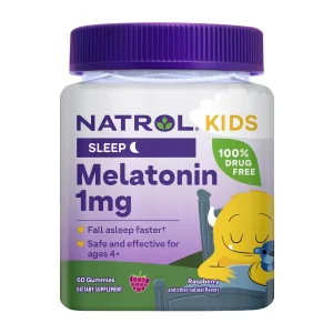 پاستیل ملاتونین کودک Natrol Kids Melatonin Gummies 1mg ناترول (60 عددی)