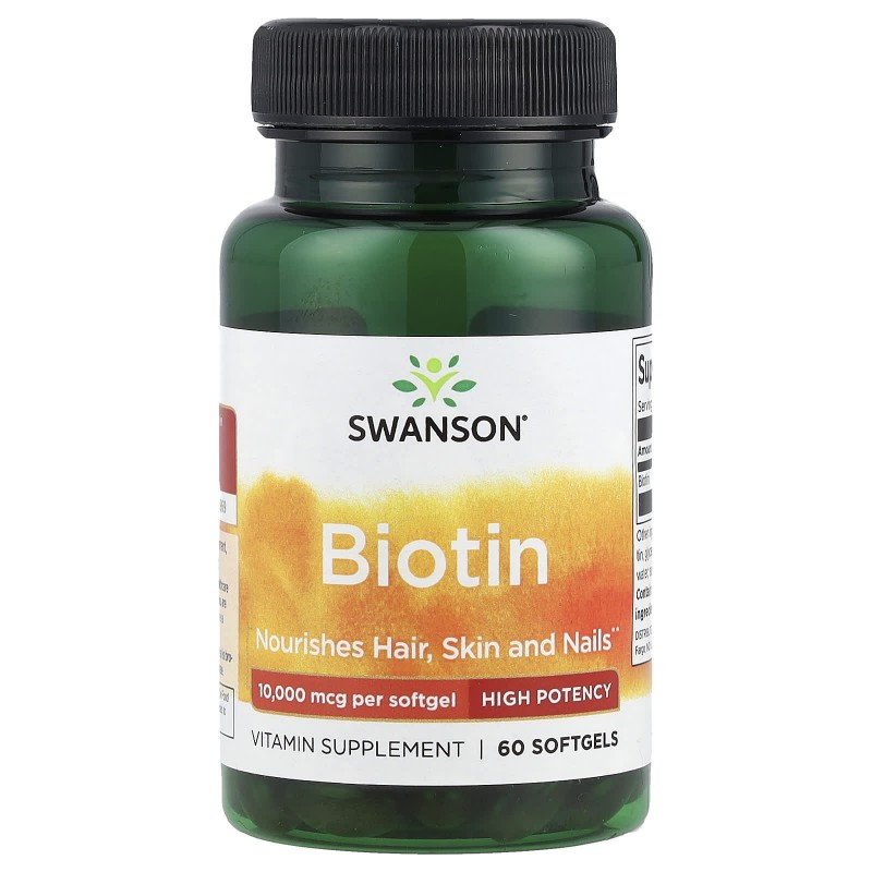 سافت ژل بیوتین Swanson Biotin 10.000mcg سوانسون (100 عددی)