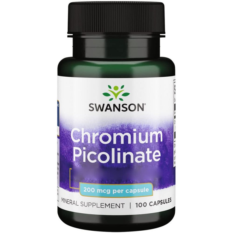 کپسول کروم پیکولینات Swanson Chromium Picolinate 200mcg سوانسون (100 عددی)