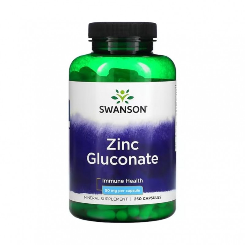 قرص زینک گلوکونات Swanson Zinc Gluconate 50mg سوانسون (250 عددی)
