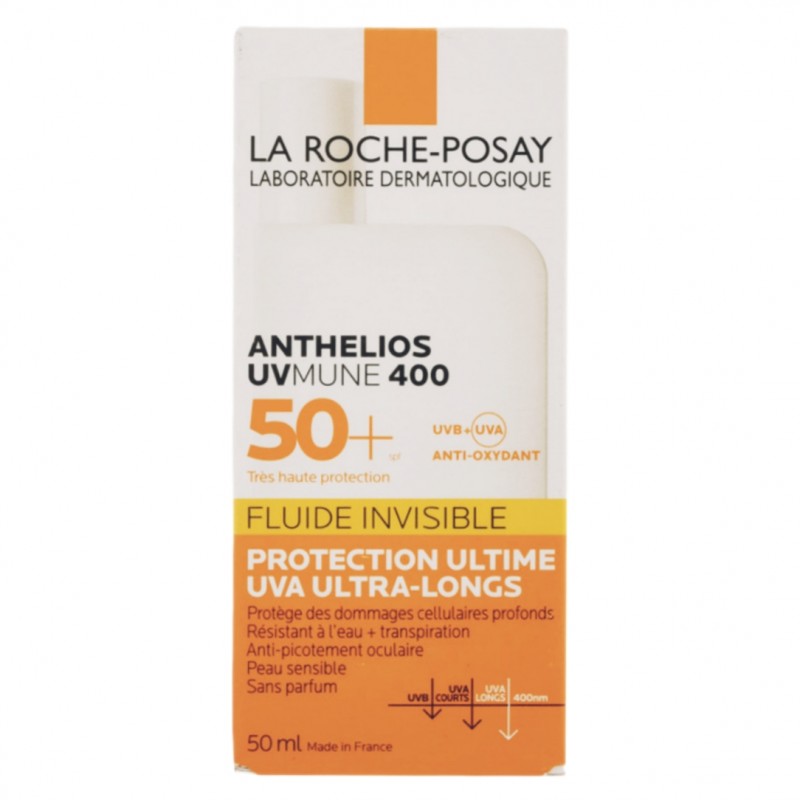 ضد آفتاب لاروش پوزای LA ROCHE POSAY ANTHELIOS UVMUNE 400 INVISIBLE FLUID SPF50 (50 میل)