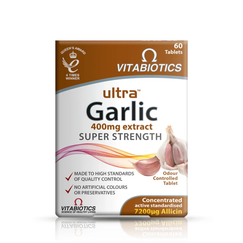 قرص سیر Vitabiotics Ultra Garlic 400mg ویتابیوتیکس (60 عددی)