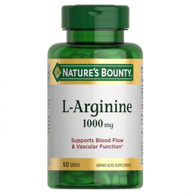 قرص ال-آرژنین Nature’s Bounty L-Arginine 1000mg نیچرز بونتی (50 عددی)