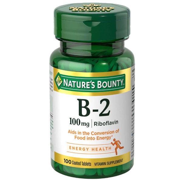 قرص ویتامین Nature's Bounty B2 100 mg نیچرز بونتی (100 عددی)