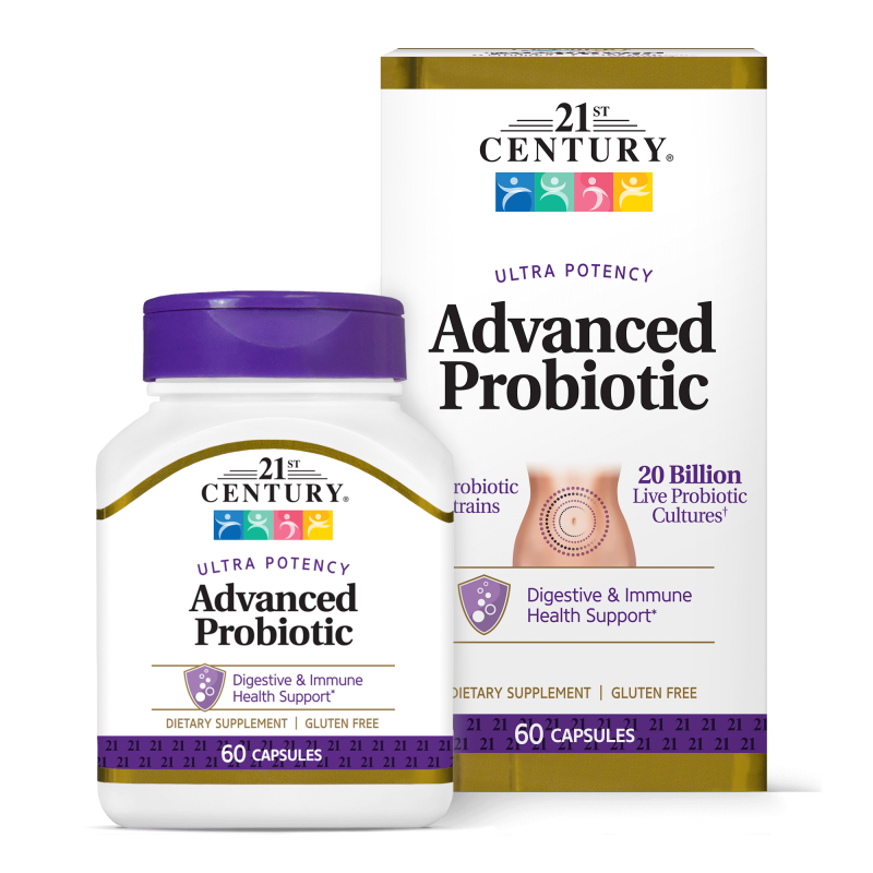 کپسول پروبیوتیک 21Century Advanced Probiotic 20 Billion قرن 21 (60 عددی)