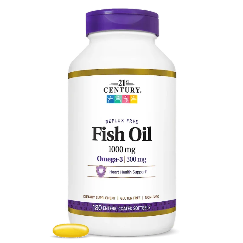 سافت ژل کنستانتره امگا 21Century Triple Fish Oil 1000mg قرن 21 (120 عددی)