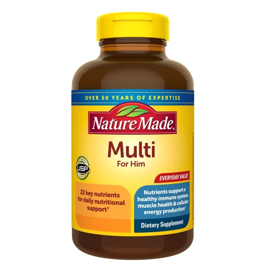 قرص مولتی ویتامین آقایان Nature Made MultiVitamin For Him نیچرمید (250 عددی)