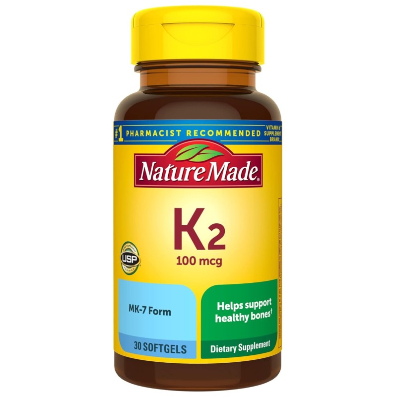 سافت ژل ویتامین NatureMade K2 100mg نیچرمید (30 عددی)