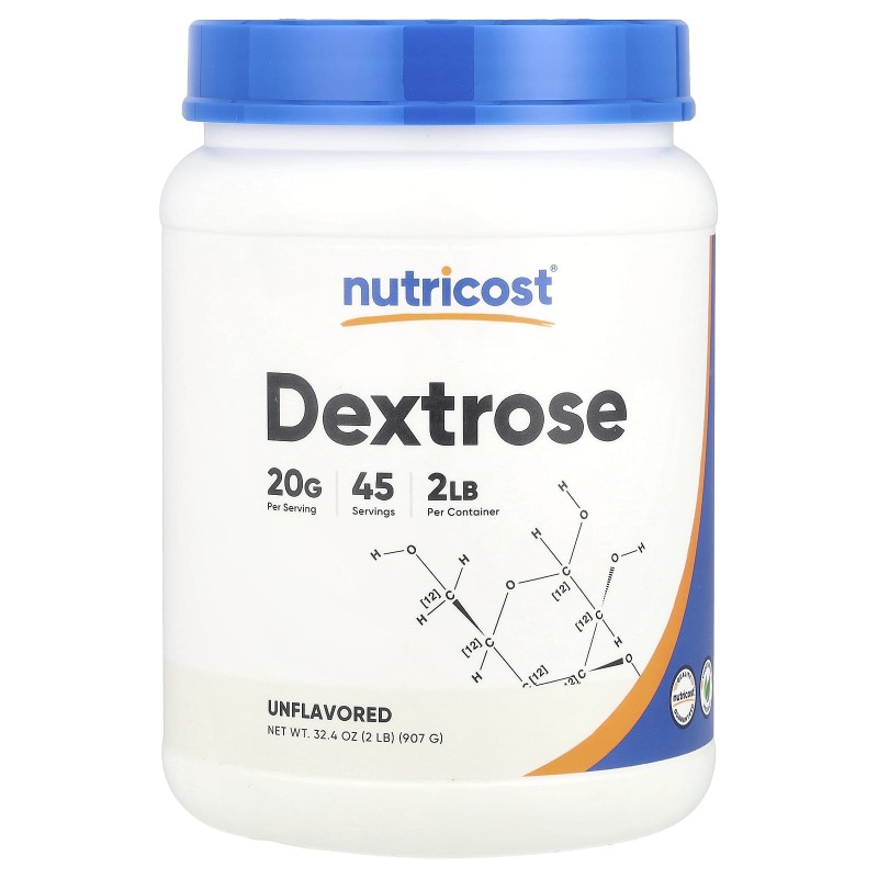 پودر کنترل قند خون دکستروز نوتریکاست Nutricost Dextrose Powder (909 گرم)