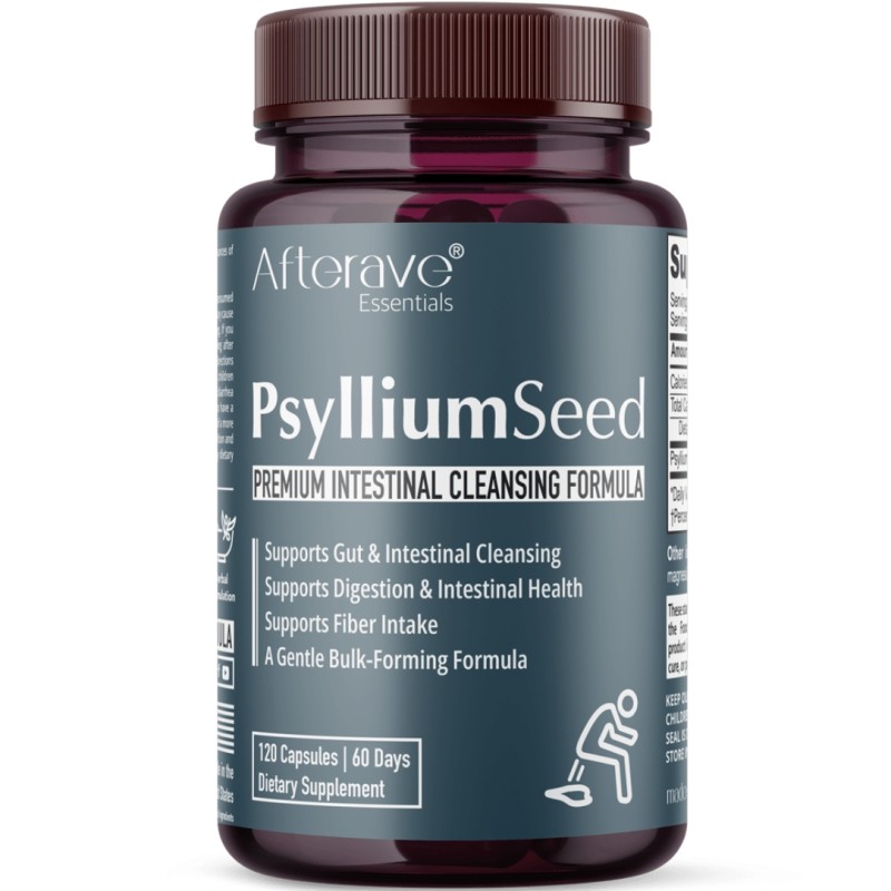 کپسول سلامت روده دانه اسفرزه پریمیوم افترایو Afterave Psyllium Seed Premium (120 عددی)