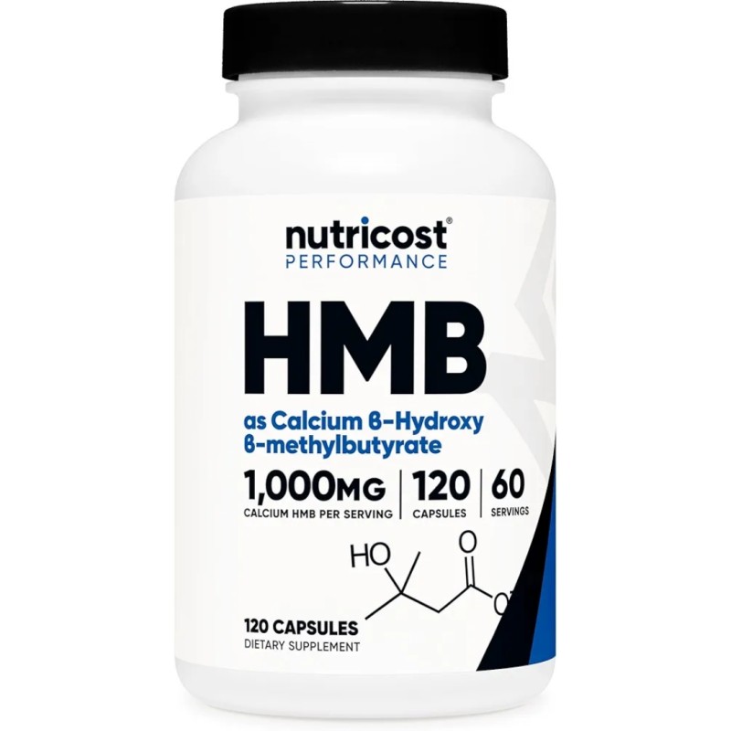 کپسول عضله ساز آمینو اسید اچ ام بی نوتریکاست Nutricost HMB 1000mg (120 عددی)