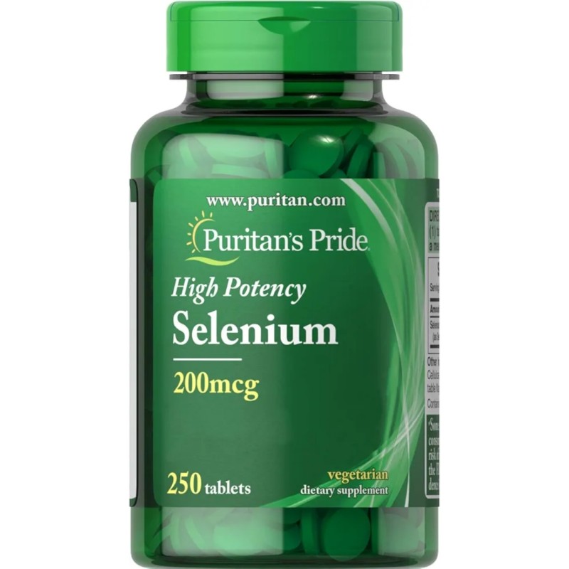 قرص ویتامین سلنیوم Puritan Pride Selenium 200mcg پوریتان پراید (250 عددی)