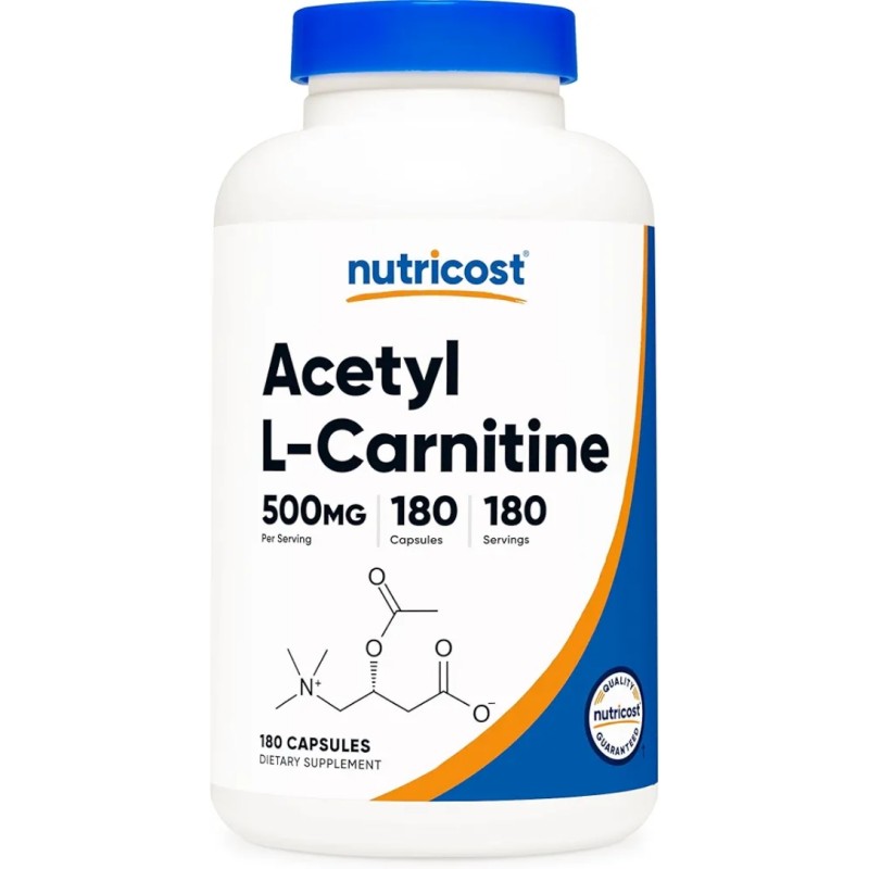 کپسول ال کارنیتین نوتریکاست Nutricost Acetyl L-Carnitine 500mg (180 عددی)
