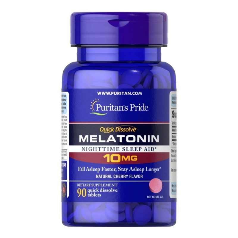 قرص جذب سریع ملاتونین Puritan Pride Melatonin 10mg پوریتان پراید (90 عددی)