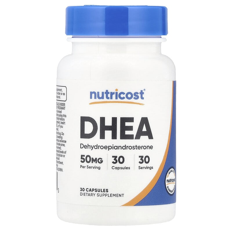 کپسول دهیدروپیاندروسترون نوتریکاست Nutricost DHEA 50mg (30 عددی)