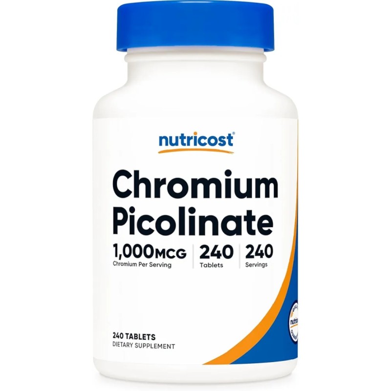 قرص کروم پیکولینات نوتریکاست Nutricost Chromium Picolinate 1000mcg (240 عددی)