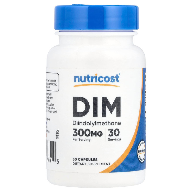 کپسول تنظیم هورمون و کنترل آکنه هورمونی نوتریکاست Nutricost Diindolylmethane DIM 300mg (30عددی)