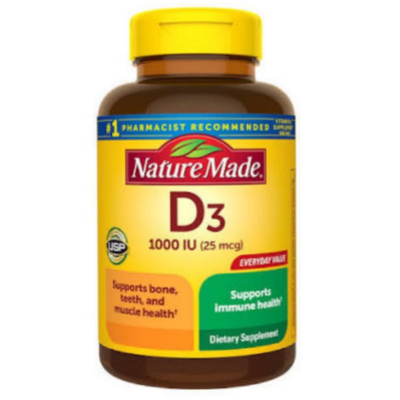 سافت ژل ویتامین D3 1000iu نیچرمید NatureMade (210 عددی)
