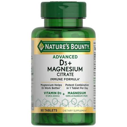 کپسول منیزیم سیترات Nature’s Bounty Magnesium Citrate & D3 نیچرز بونتی (90 عددی)