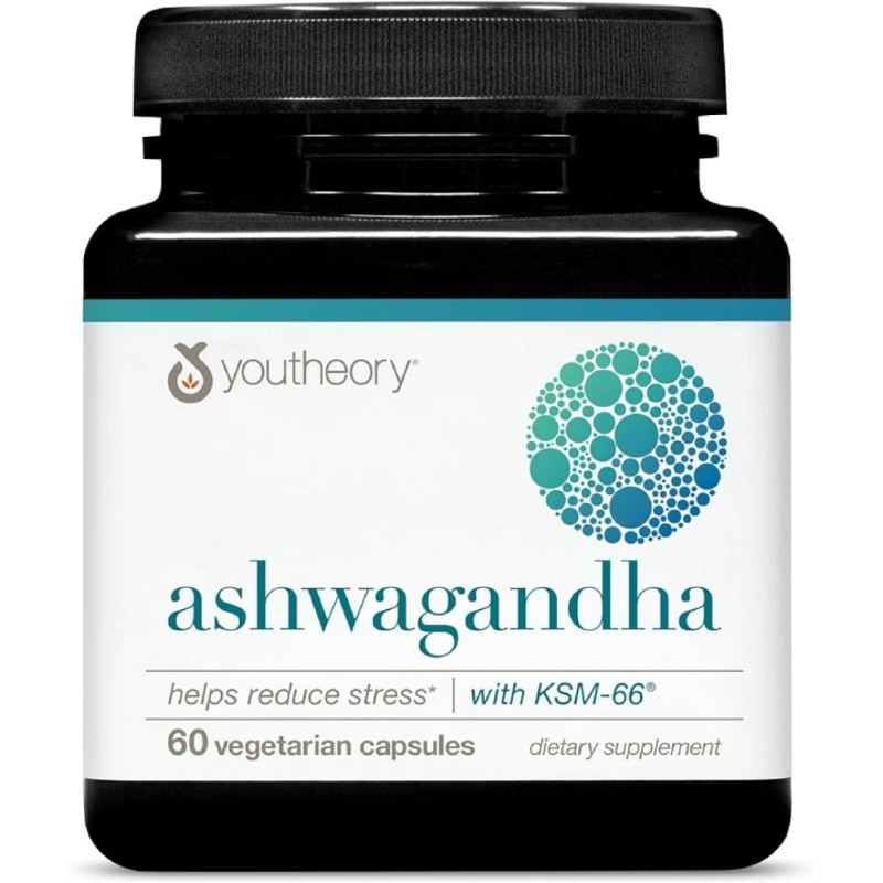 کپسول عصاره آشواگاندا Youtheory Ashwagandha 1000mg یوتئوری (60 عددی)