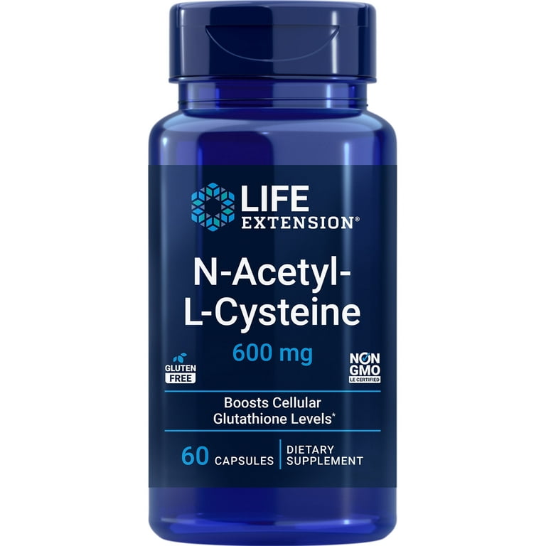 کپسول استیل ال سیستین لایف اکستنشن Life Extension N-Acetyl-L-Cysteine NAC 600mg (60 عددی)