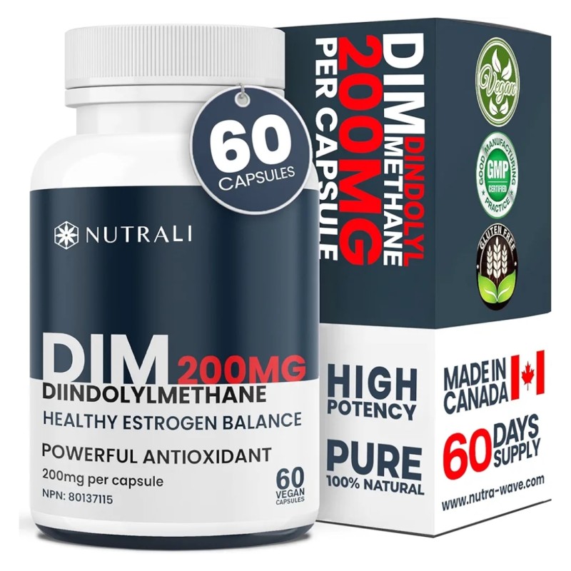 کپسول تنظیم هورمون و کنترل آکنه هورمونی نوترالی Nutrali Diindolylmethane DIM 200mg (60 عددی)