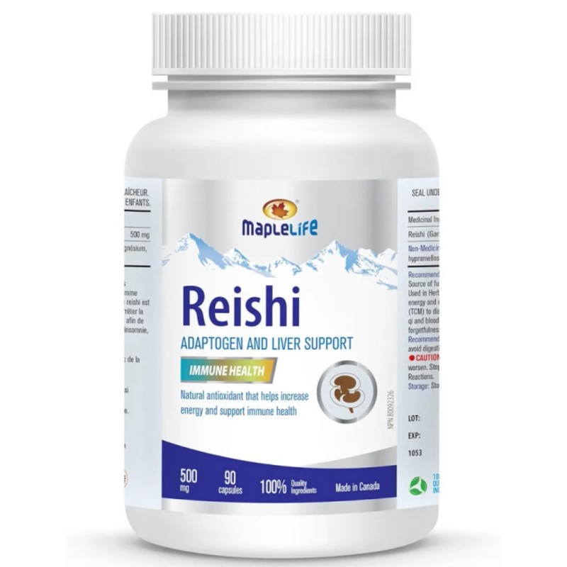 کپسول تقویت سیستم ایمنی بدن قارچ گانودرما MapleLife Reishi Mushroom 500mg (90 عددی)