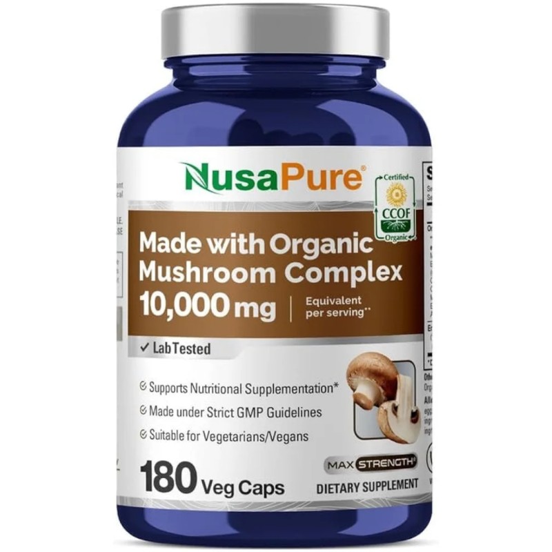 کپسول تقویت سیستم ایمنی بدن قارچ کمپلکس NusaPure Advanced Mushroom Complex (180 عددی)