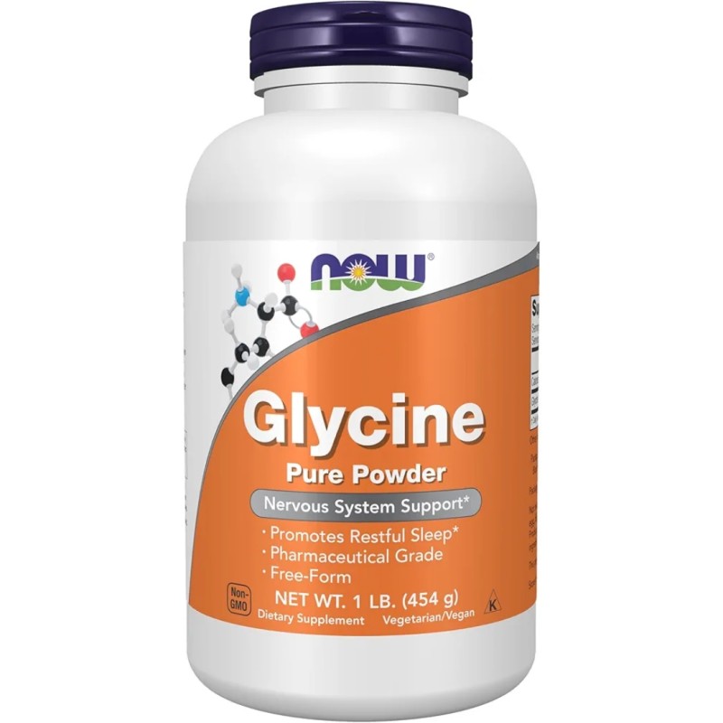 پودر گلیسین NOW Foods Glycine 3000mg (454 گرم)
