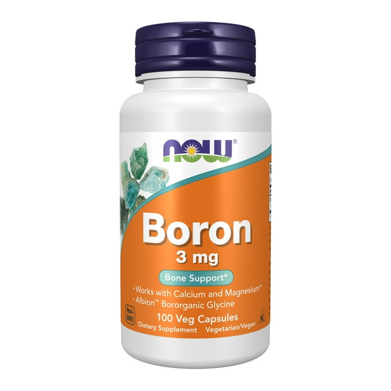 کپسول گیاهی بورون NOW Foods Boron 3mg (100 عددی)