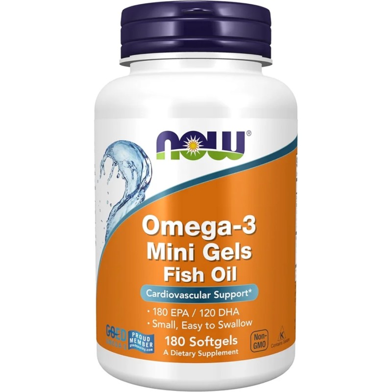 مینی ژل امگا 3 NOW Foods Mini Gel Omega (180 عددی)