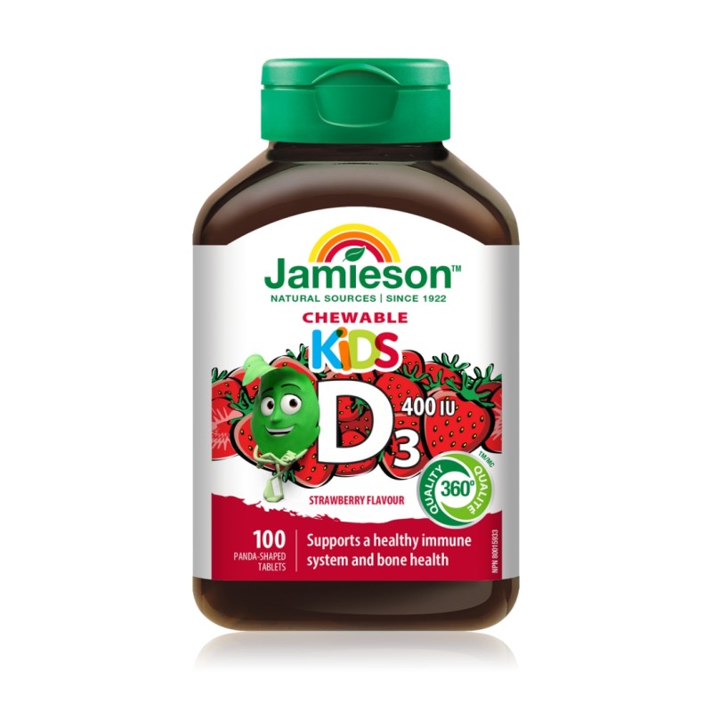 پاستیل کودک ویتامین Jamieson D3 400iu جیمیسون  (100 عددی)