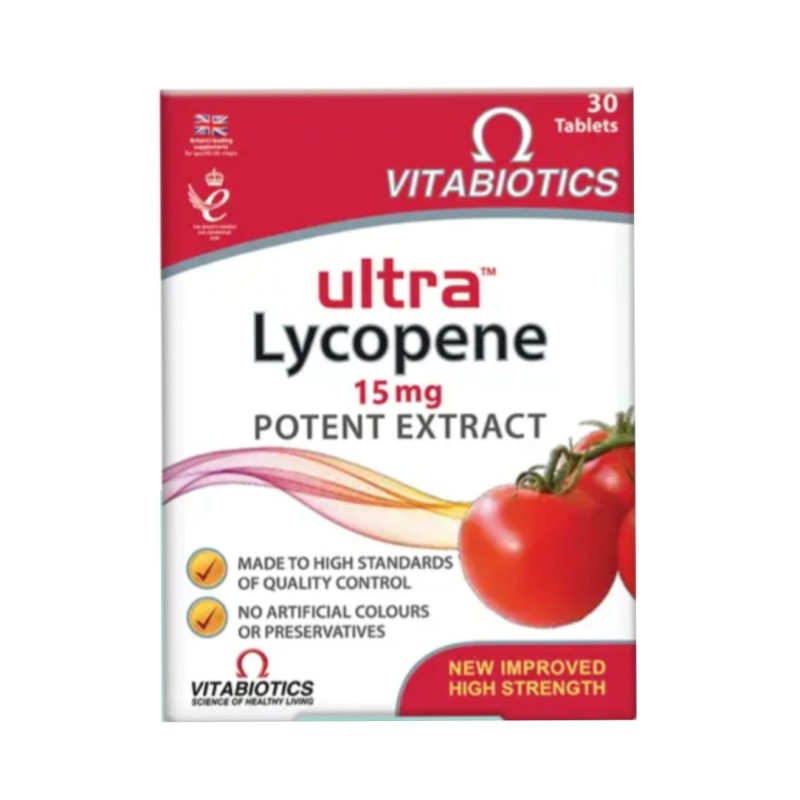 قرص الترا لیکوپن Vitabiotics Lycopene 15mg ویتابیوتیکس (30 عددی)