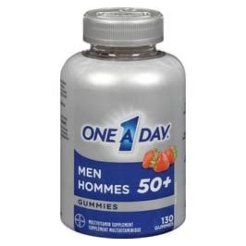 پاستیل مولتی ویتامین آقایان بالای 50 سال بایر Bayer One Day Men Multi Vitamin Gummies (130 عددی)