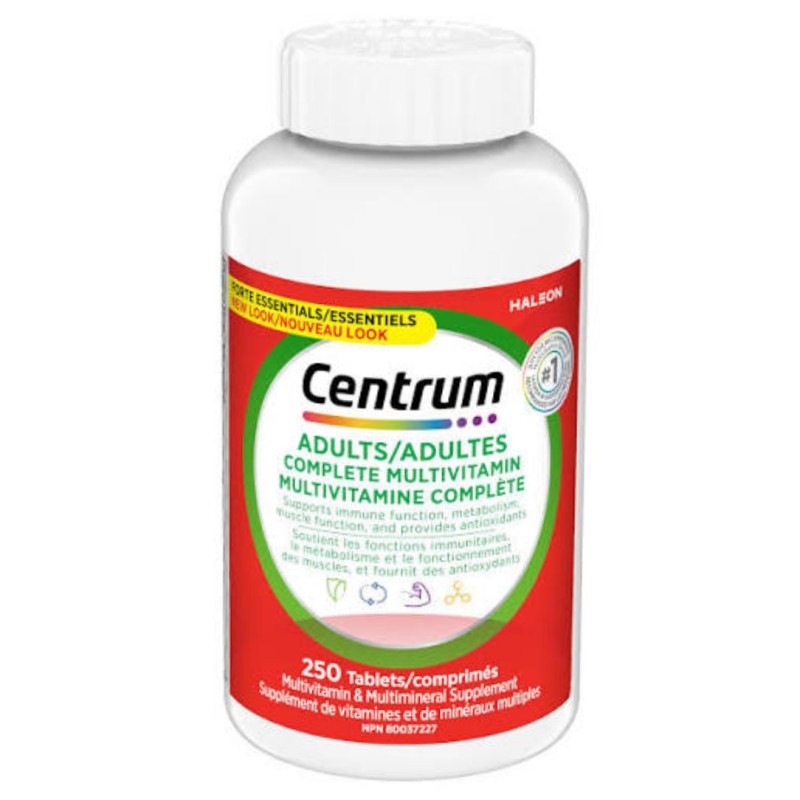 مولتی ویتامین تخصصی بزرگسالان سنتروم Centrum Forte Essentials Adults Complete Multi Vitamin (250 عددی)