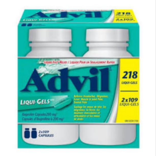 سافت ژل ضد درد ادویل Advil Liqui-Gels 200mg (218 عددی)