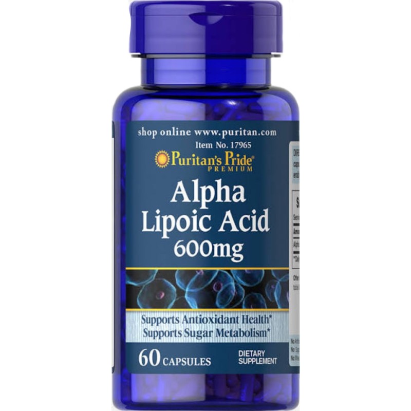 کپسول آلفا لیپوئیک اسید Puritan Pride Alpha Lipoic Acid 600mg پوریتان پراید (60 عددی)