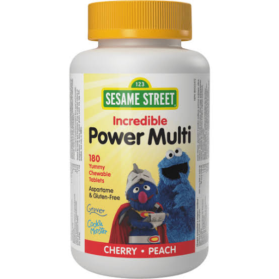 قرص جویدنی طعم دار مولتی ویتامین کودک Sesame Street Multivitamins Gummie For Kids (180 عددی)