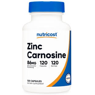 کپسول زینک کارنوزین نوتریکاست Nutricost Zinc Carnosine 86mg (120 عددی)