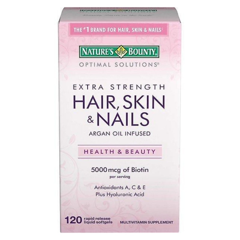 سافت ژل تقویت پوست مو ناخن نیچرز بونتی Nature's Bounty Hair Skin and Nails Advanced (120 عددی)