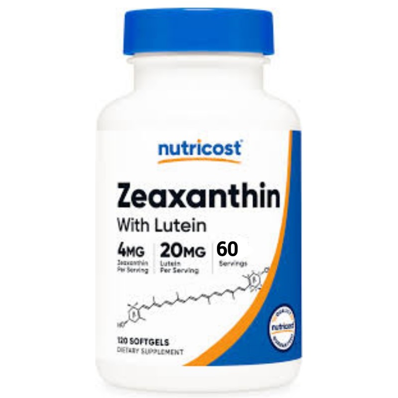سافت ژل سلامت چشم زآگزانتین همراه لوتئین نوتریکاست Nutricost Zeaxanthin With Lutein (60 عددی)