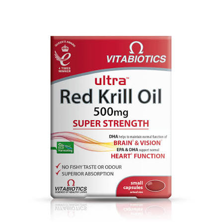 سافت ژل امگا 3 Vitabiotics Omega Ultra Red Krill Oil ویتابیوتیکس (30 عددی)