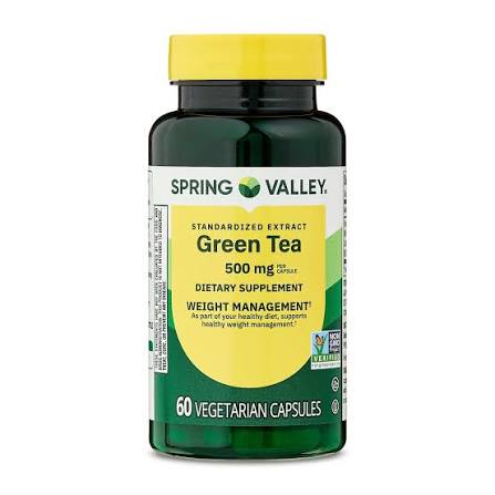 کپسول عصاره چای سبز اسپرینگ ولی Spring Valley Green Tea Extract 500mg (60 عددی)