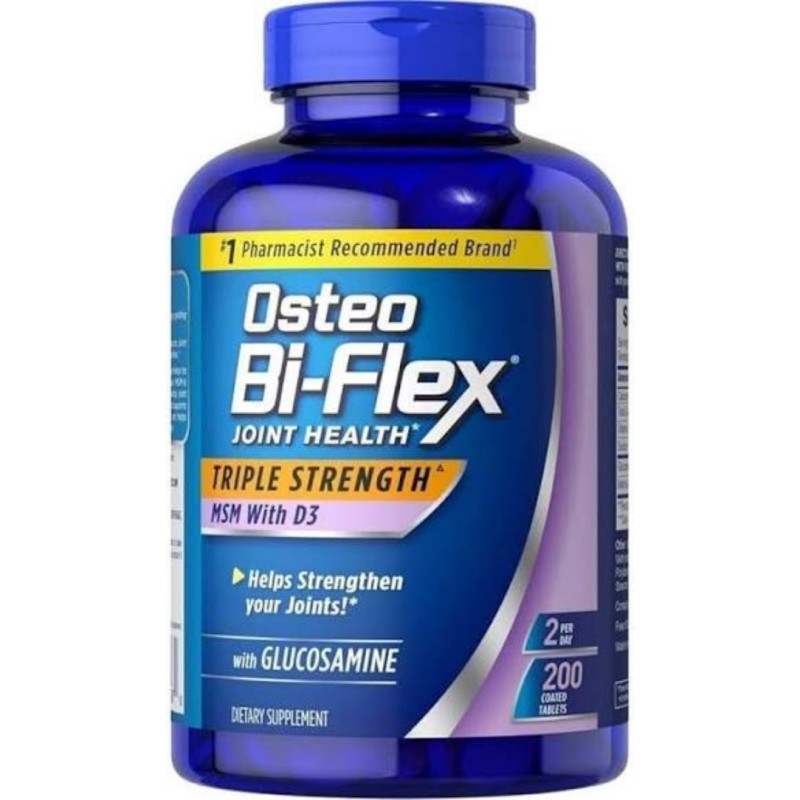 قرص تقویتی مفاصل گلوکوزامین کندرویتین همراه با Osteo Bi-Flex Triple Strength Glucosamine & Chondroitin & MSM (200 عددی)