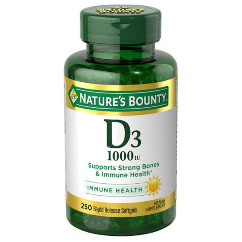 سافت ژل ویتامین Nuture's Bounty D3 1000iu نیچرز بونتی (250 عددی)