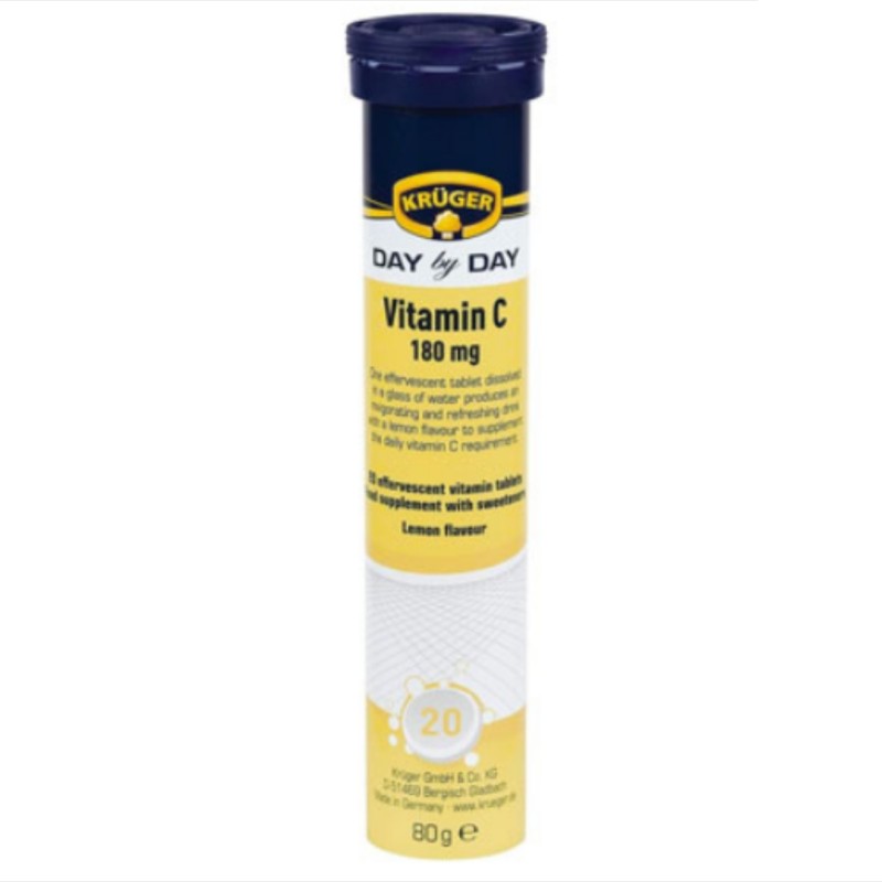 قرص جوشان ویتامین C کروگر Kruger Vitamin C 180mg (20 عددی)