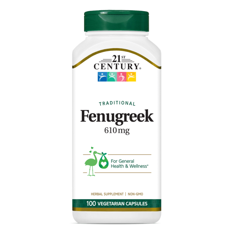 کپسول عصاره شنبلیله کاهش قند دیابت نوع 2 21Century Fenugreek Seed 610mg قرن 21 (100 عددی)