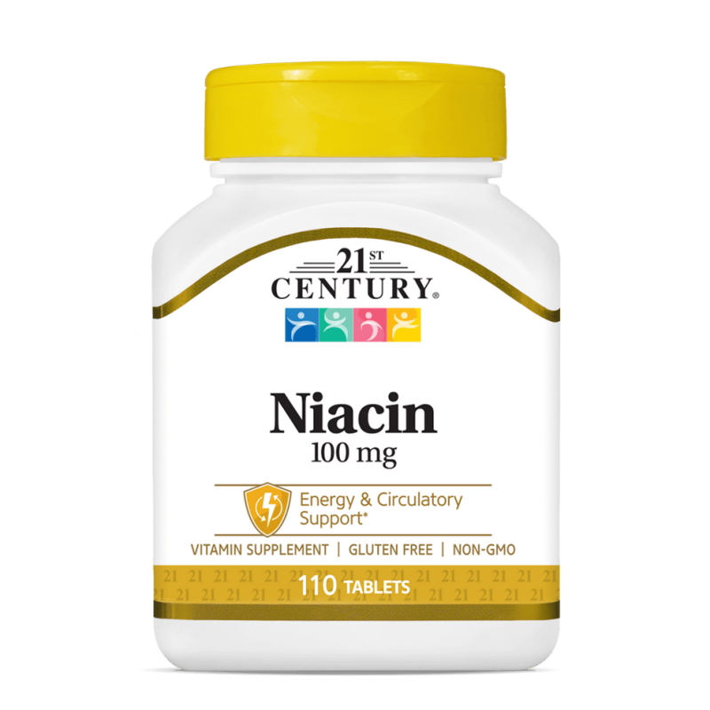 قرص ویتامین نیاسین 21Century Niacin flush free B3 100mg قرن 21 (110 عددی)